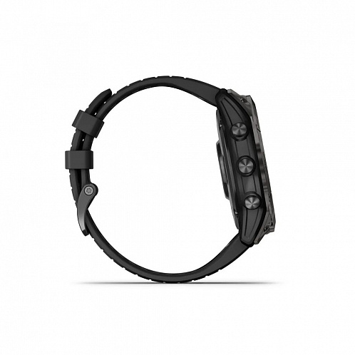 Умные часы Garmin Fenix 7X Pro Solar Edition, серый корпус, ремешок - черный