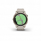 Умные часы Garmin Fenix 7S Pro Sapphire Solar, золотистый корпус, ремешок - светло-песочный