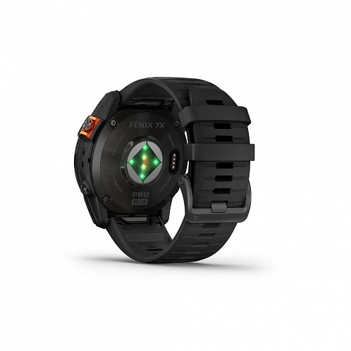 Умные часы Garmin Fenix 7X Pro Solar Edition, серый корпус, ремешок - черный