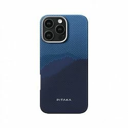 Чехол Pitaka StarPeak Tactile Woven для iPhone 16 Pro, Over The Horizon | синий