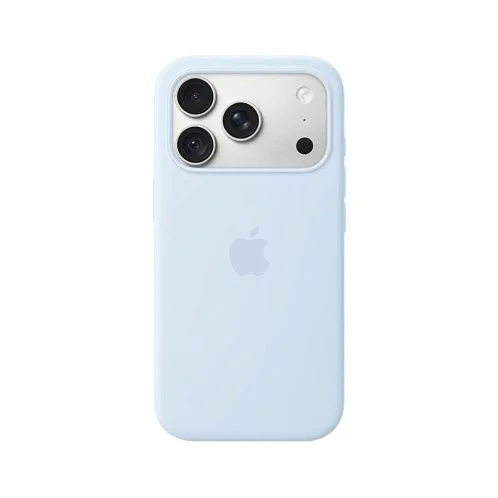 Чехол Apple Silicone Case для iPhone 18 Pro, MagSafe, силикон, холодный голубой / crisp blue