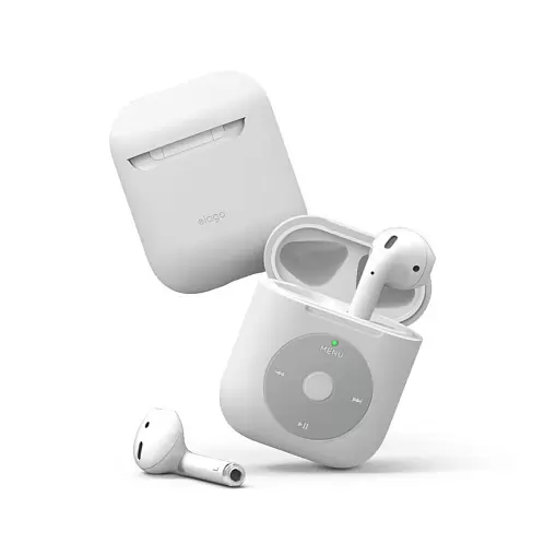 Чехол Elago AW6 Music player case для AirPods Gen 1 & 2, силикон, белый