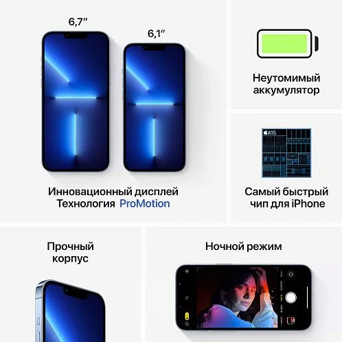 iPhone 13 Pro 128Gb голубой б/у ★8