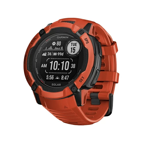 Умные часы Garmin Instinct 2X Solar, красный