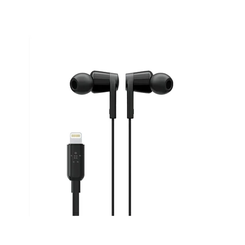 Наушники-вкладыши Belkin Soundform Headphones with Lightning Connector, проводные, черный