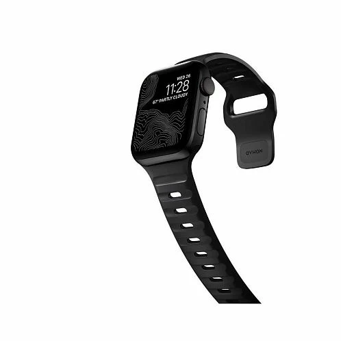 Ремешок Nomad Sport Strap для Apple Watch 49/45/44/42 мм, силикон, черный M/L