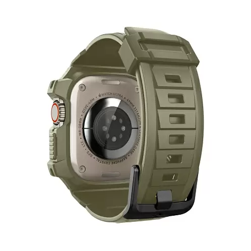 Чехол с ремешком SPIGEN Rugged Armor Pro для Apple Watch Ultra (49 mm), зеленый/хаки