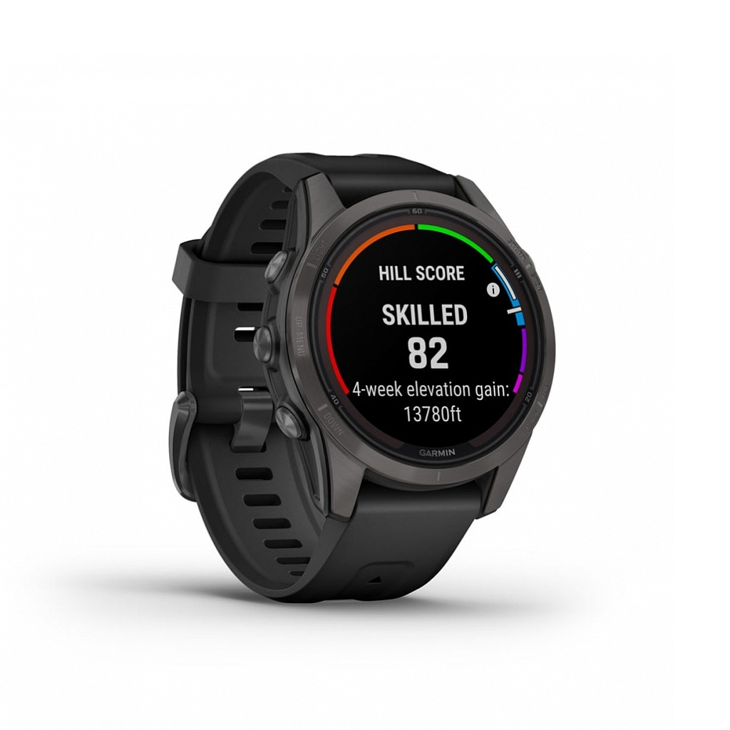 Купить Умные часы Garmin Fenix 7S Pro Sapphire Solar, титан, серый DLC,  ремешок - силикон, угольно-серый в Новороссийске в сети магазинов iShop