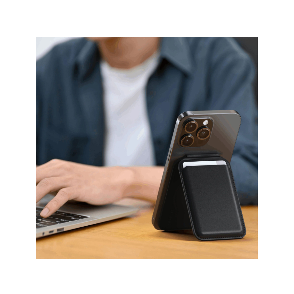 Купить Чехол-бумажник Satechi Magnetic Wallet Stand, черный в Новороссийске  в сети магазинов iShop