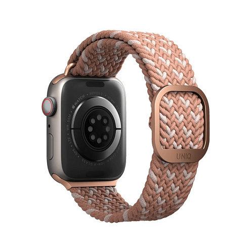 Ремешок Uniq ASPEN для Apple Watch 41/40/38 mm, плетеный, розовый