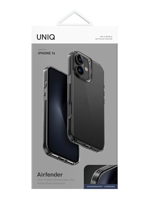 Чехол Uniq для iPhone 16 Air Fender, серый