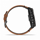 Умные часы Garmin Epix Pro (Gen 2) Sapphire Edition 51 мм, титан/DLC, ремешок - кожа, коричневый